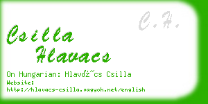 csilla hlavacs business card